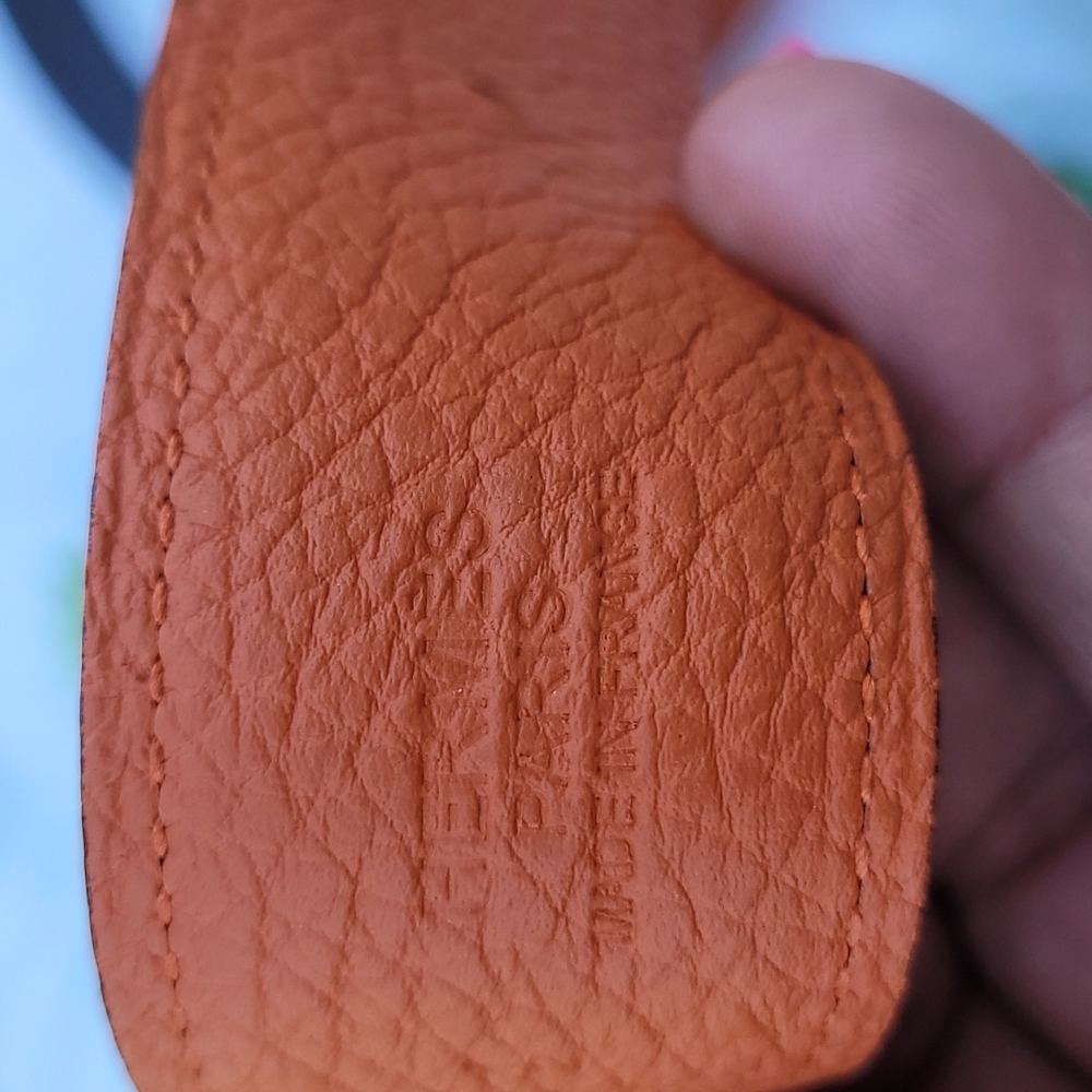 Hermes authentic belt women orange 🍊 /brown 🟤 size 80 - Picture 4 of 8
